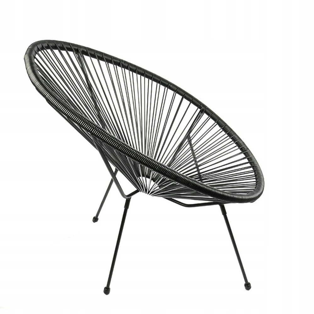 Argos Juodo technorotango sodo kėdė, ažūrinė apvali terasa, 87 cm