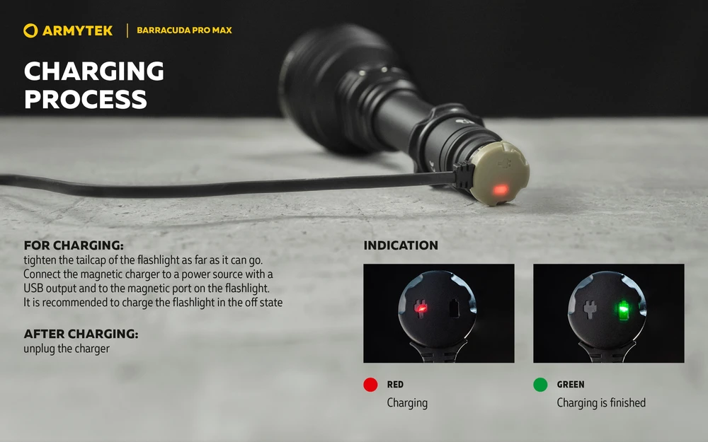 Togo Armytek Barracuda Pro Max: Galinga taktinė ir paieškos Led žibintuvėlis