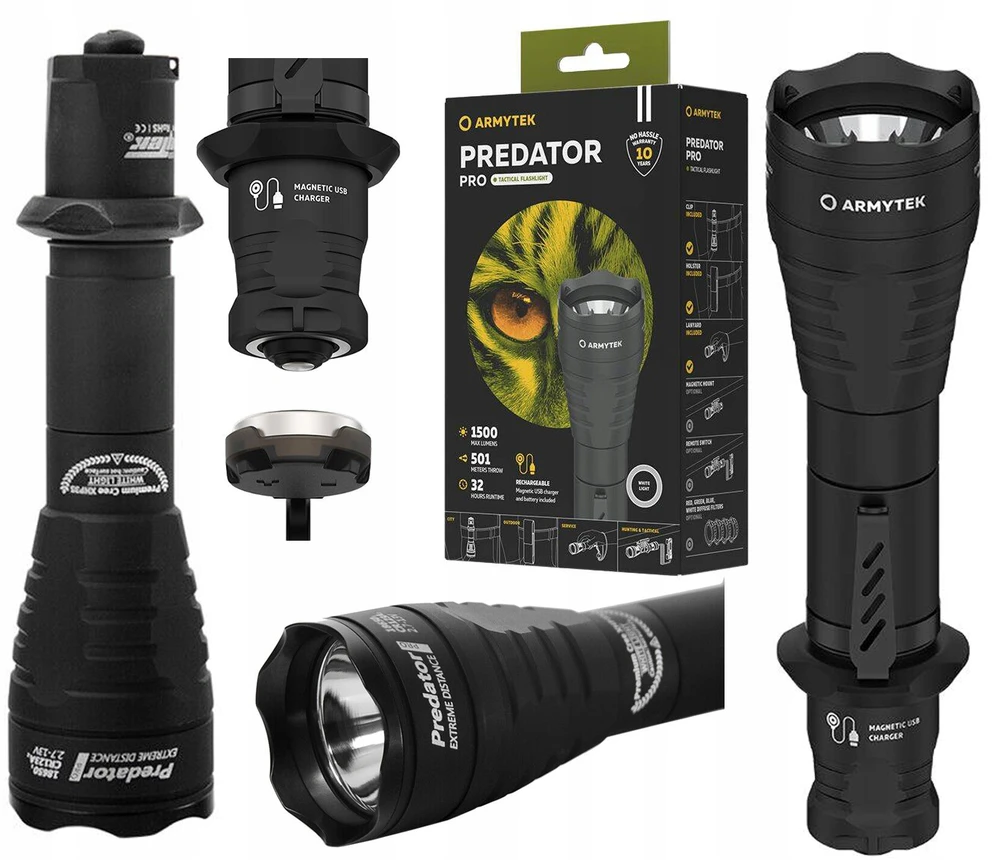 Armytek Predator Pro Led žibintuvėlis su magnetiniu Usb įkrovimu