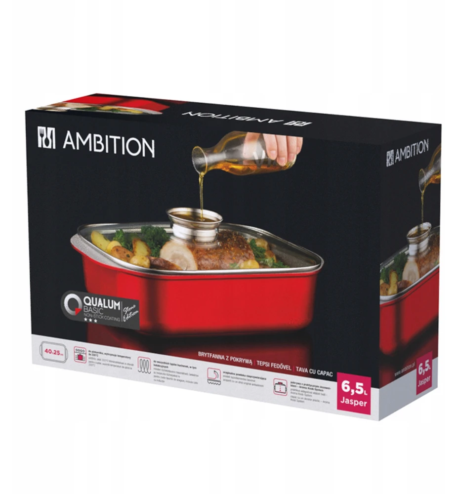 Aroma Knob skrudintuvas JASPER Ambition 40 CM 6,5 L su stikliniu dangteliu