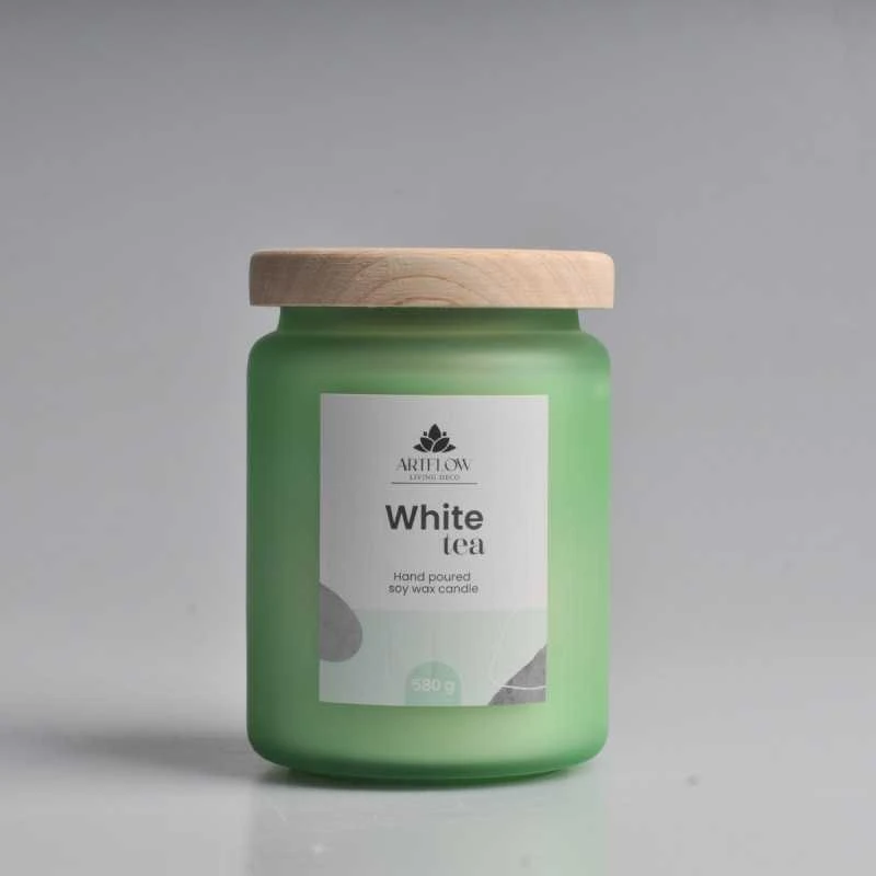 Artflow Aromatinė žvakė Baltas TEA 580gr Žalia
