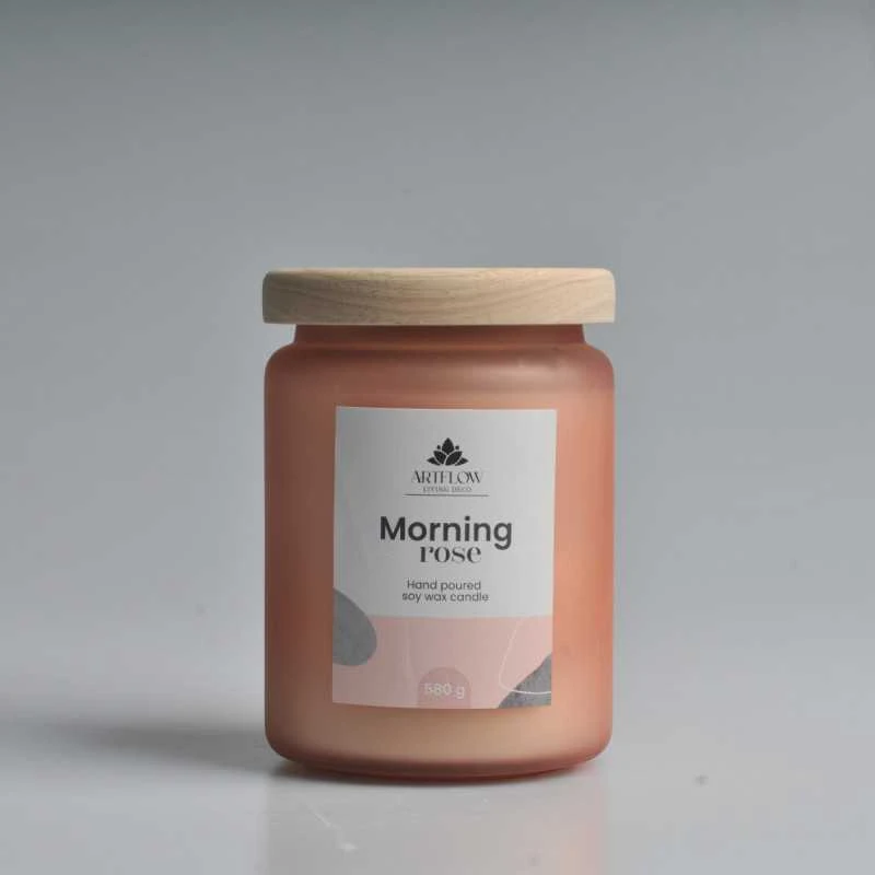 Artflow Aromatinė žvakė MORNING ROSE Rožinė 580gr