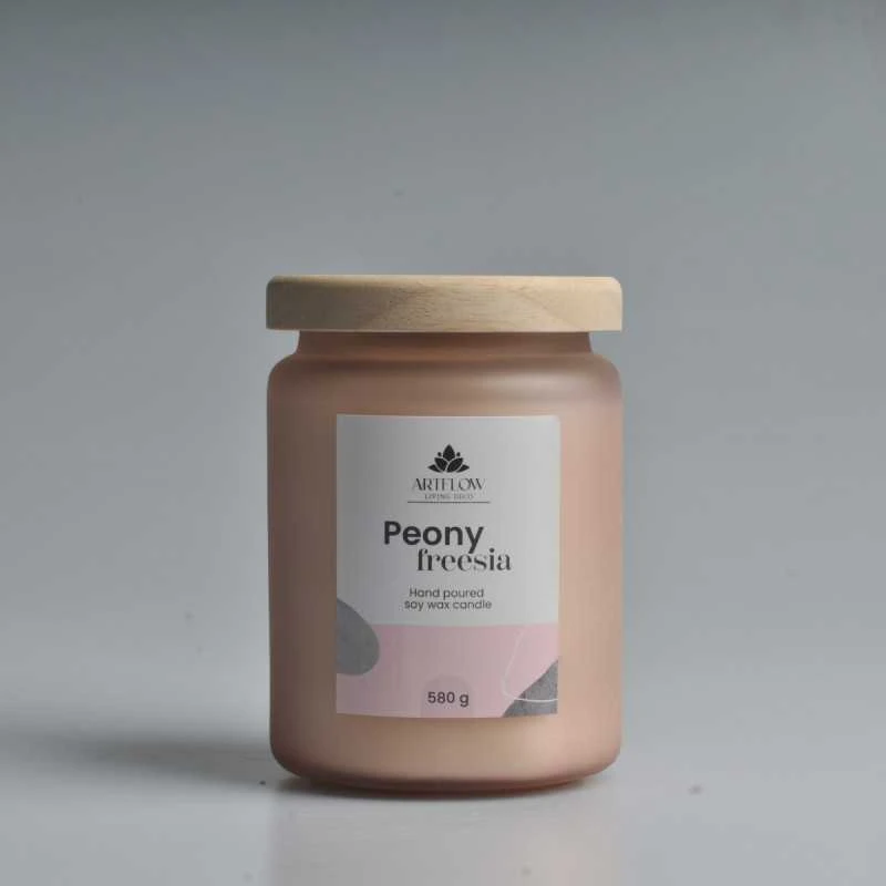 Artflow Aromatinė žvakė PEONY FREESIA 580gr Rožinė