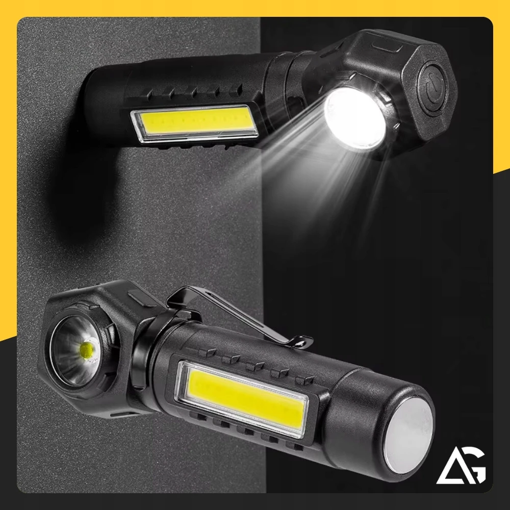 Arsa Go COB LED PRIEKINIS ŽIBINTAS ĮKRAUJAMAS MAGNETAS TAKTINIS USB PRIEKINIS ŽIBINTAS GALINGAS