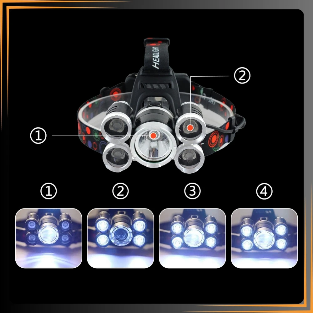 ARSA GO ĮKRAUJAMAS LED PRIEKINIS ŽIBINTAS LABAI GALINGAS 5x LED PRIEKINIS ŽIBINTAS