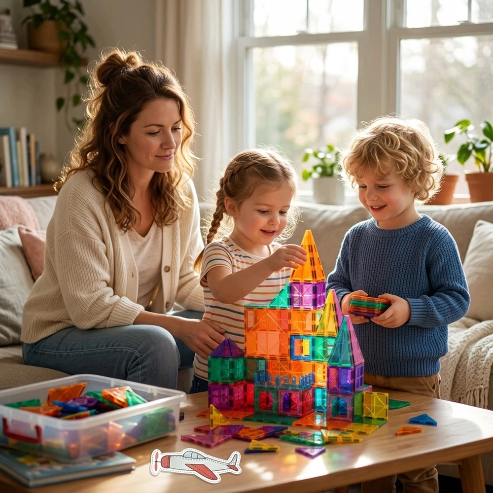 ARSA GO MAGNETINIAI KONSTRUKCINIAI BLOKAI DIDELIS 3D UGDYMO RINKINYS XXL 110 EL.
