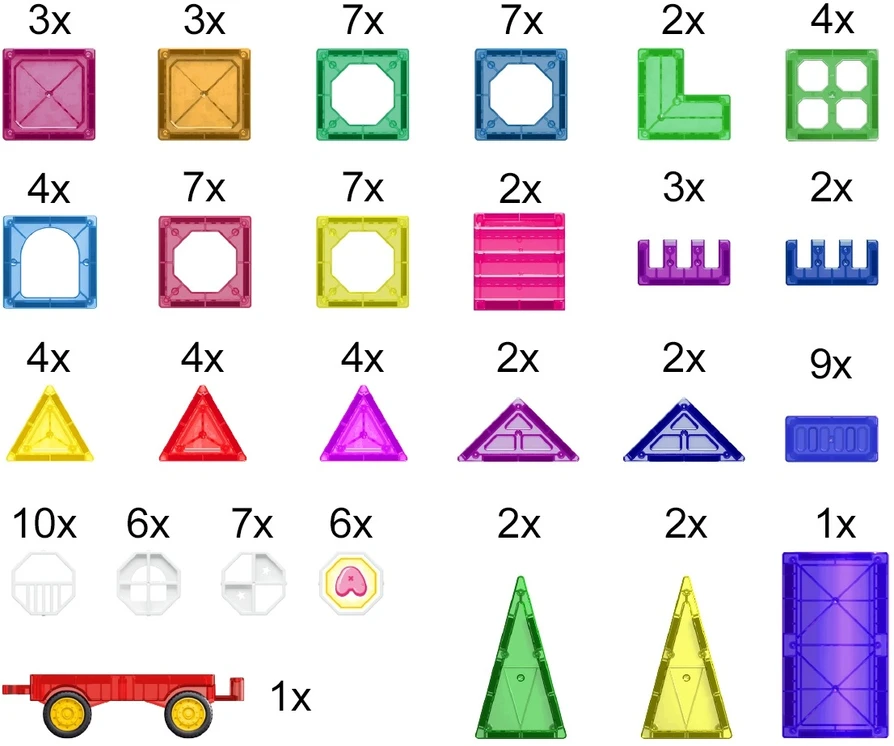 ARSA GO MAGNETINIAI KONSTRUKCINIAI BLOKAI DIDELIS 3D UGDYMO RINKINYS XXL 110 EL.