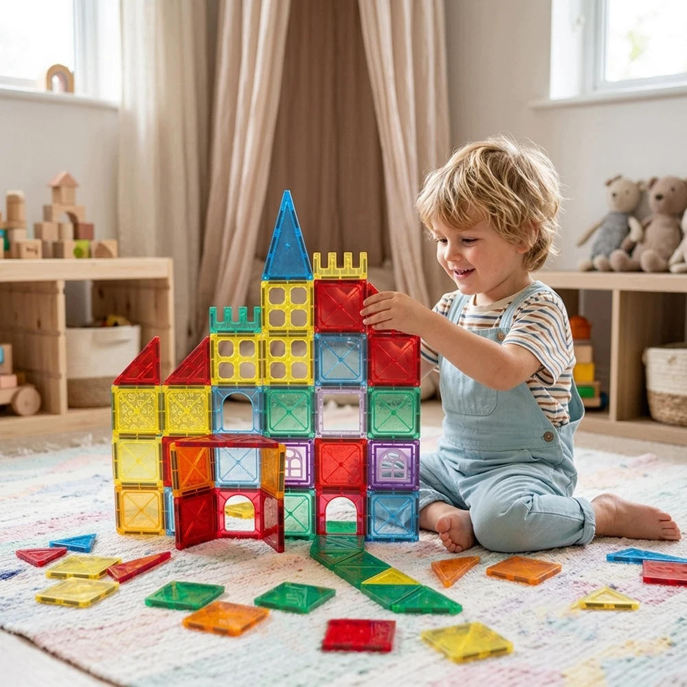 ARSA GO MAGNETINIAI KONSTRUKCINIAI BLOKAI DIDELIS 3D UGDYMO RINKINYS XXL 110 EL.