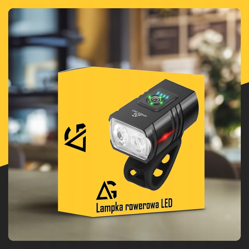 Arsa Go PRIEKINĖ GALINĖ DVIRAČIO ŠVIETIMO LED PRIEKINĖ PAKRAUJAMOJO ŠVIETIMO RINKINYS USB