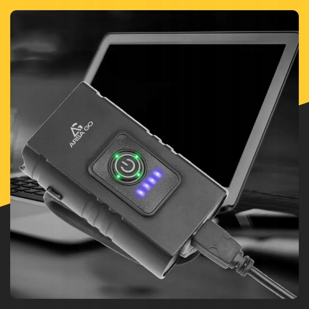 Arsa Go PRIEKINĖ GALINĖ DVIRAČIO ŠVIETIMO LED PRIEKINĖ PAKRAUJAMOJO ŠVIETIMO RINKINYS USB