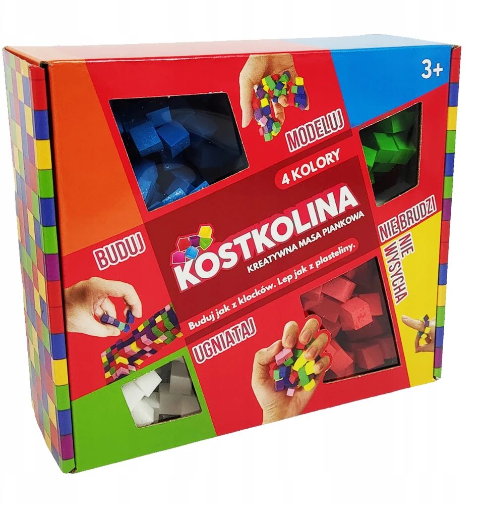 Art And Play Kostkolinas. Kūrybinė putų masė (4 spalvos) Art. ir Žaisti