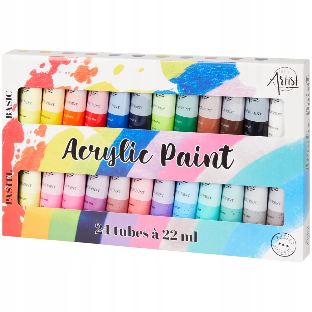 Art Sensations "Creative Artist" akriliniai dažai mediniame dėkle