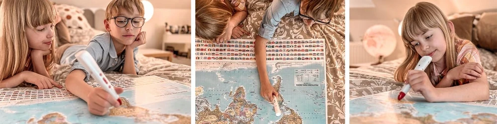 Artglob INTERAKTYVUS PASAULIO ŽEMĖLAPIS MundiMap + PEN įtraukta DOVANOS IDĖJA