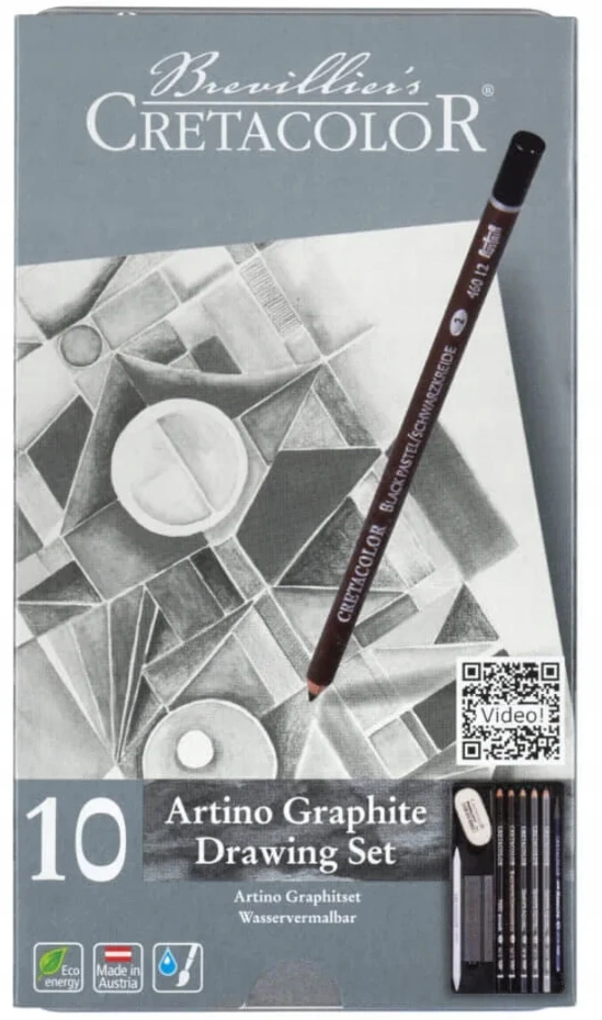 Artino grafito dėžutė - CRETACOLOR - Pieštukų dėžutė - Žalia - Suaugusiesiems - Mišri - Juoda