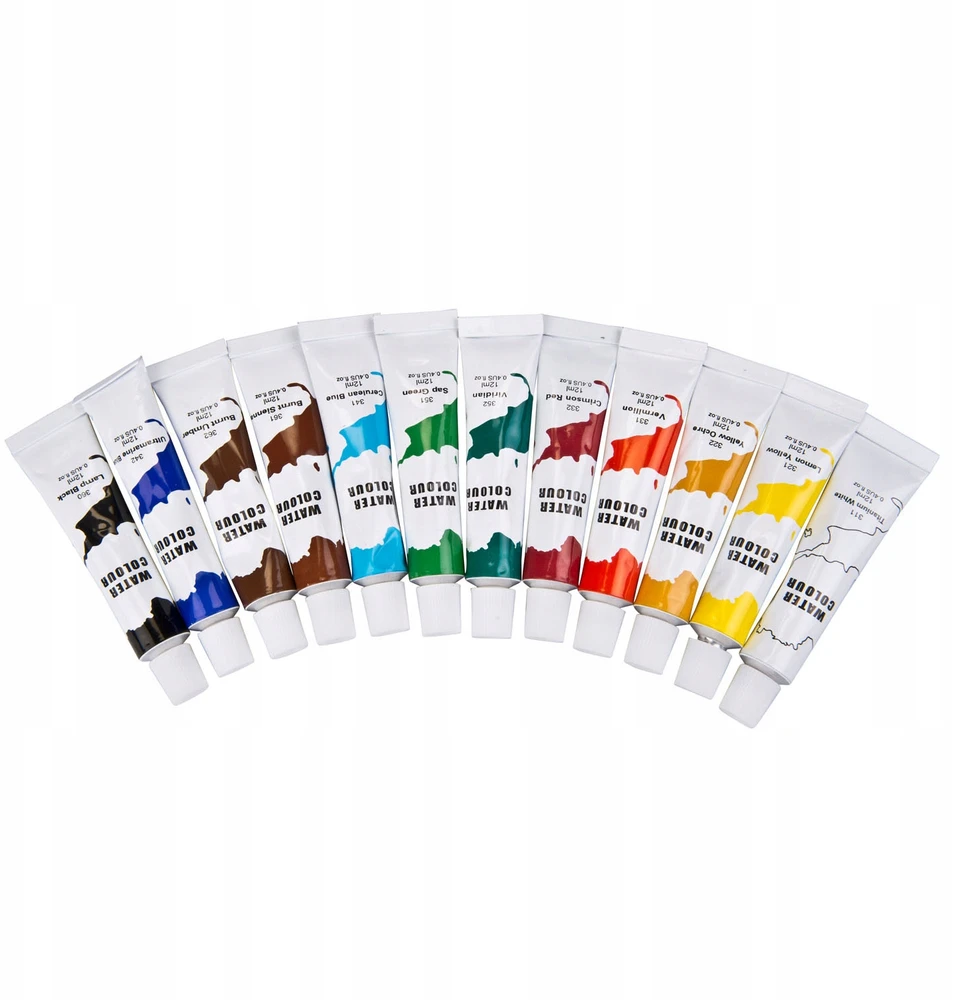 Artist&Co Akvareliniai dažai 12 ml tūbelėse, 12 spalvų