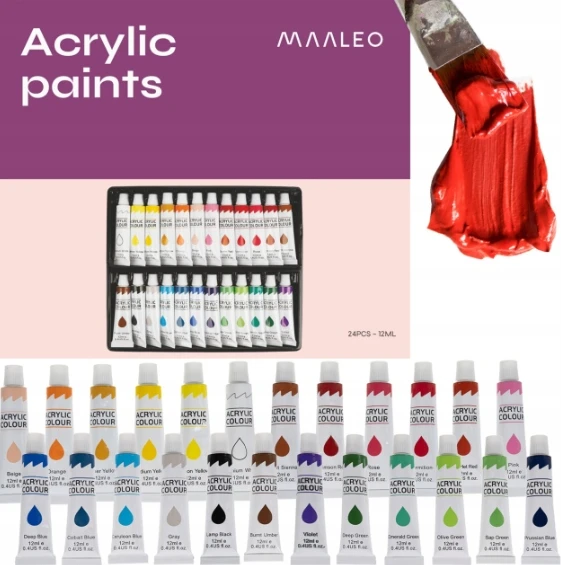 Artmaker Meninės tapybos rinkinys molbertas, dažai, drobės, dažų teptukai