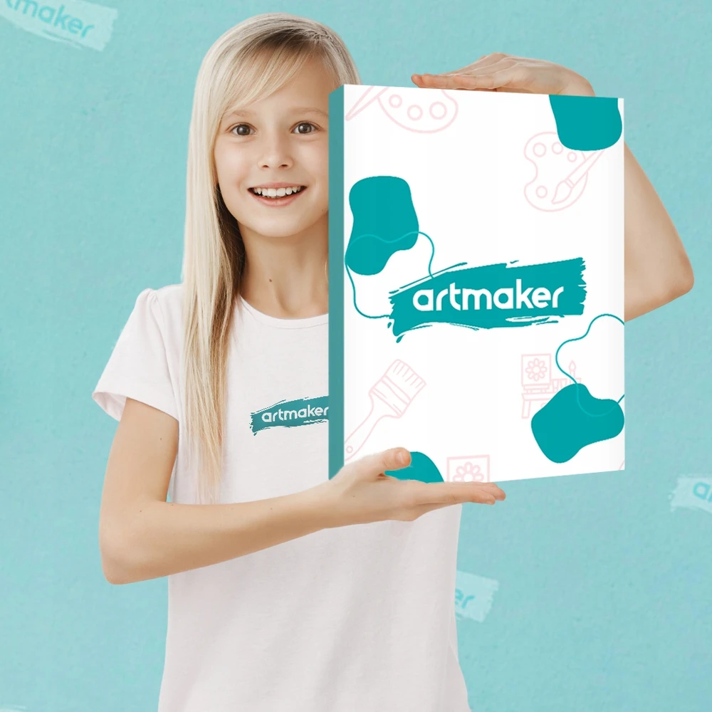 Artmaker Profesionalus dailės rinkinys: molbertas, drobės, akriliniai dažai, teptukai