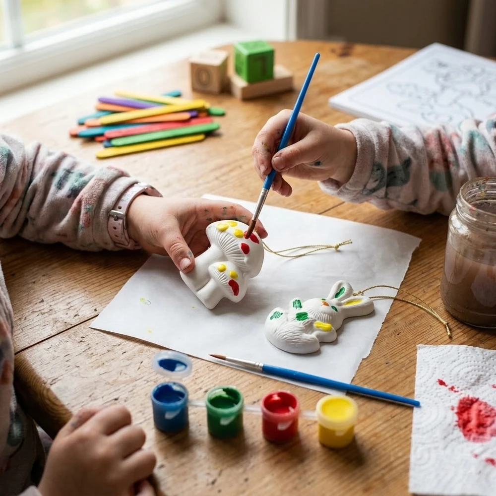 Artmaker Velykiniai gipso figūrėlės-pakabukai dažymui, 2 vnt. Kūrybinis rinkinys