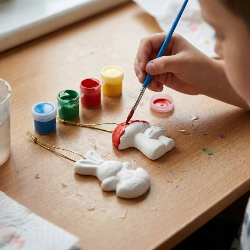 Artmaker Velykiniai gipso figūrėlės-pakabukai dažymui, 2 vnt. Kūrybinis rinkinys