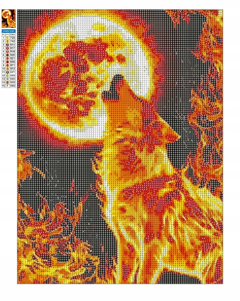 Artnapi Deimantinė mozaika Vaikams Vilkas DEimantinis siuvinėjimas Deimantinis paveikslas 5D