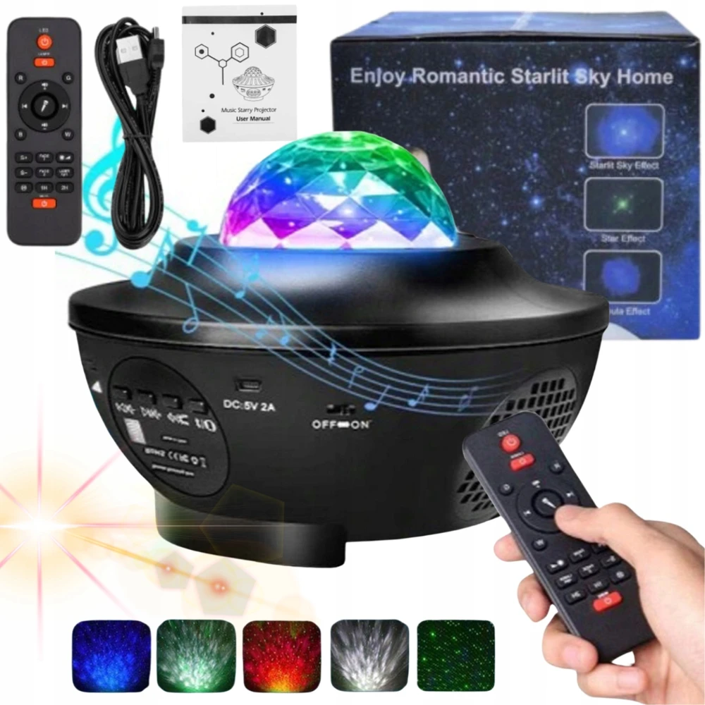 Artnico Projektorius GWIAZD Dla Dzieci Rzutnik Nieba Lampka Nocna Garsiakalbis BLUETOOTH
