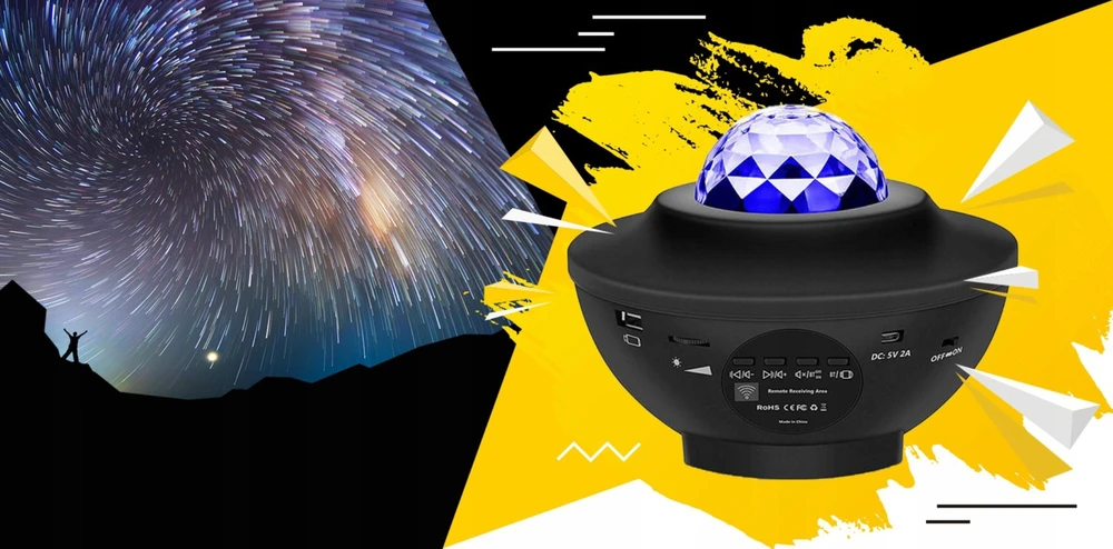 Artnico Projektorius GWIAZD Dla Dzieci Rzutnik Nieba Lampka Nocna Garsiakalbis BLUETOOTH