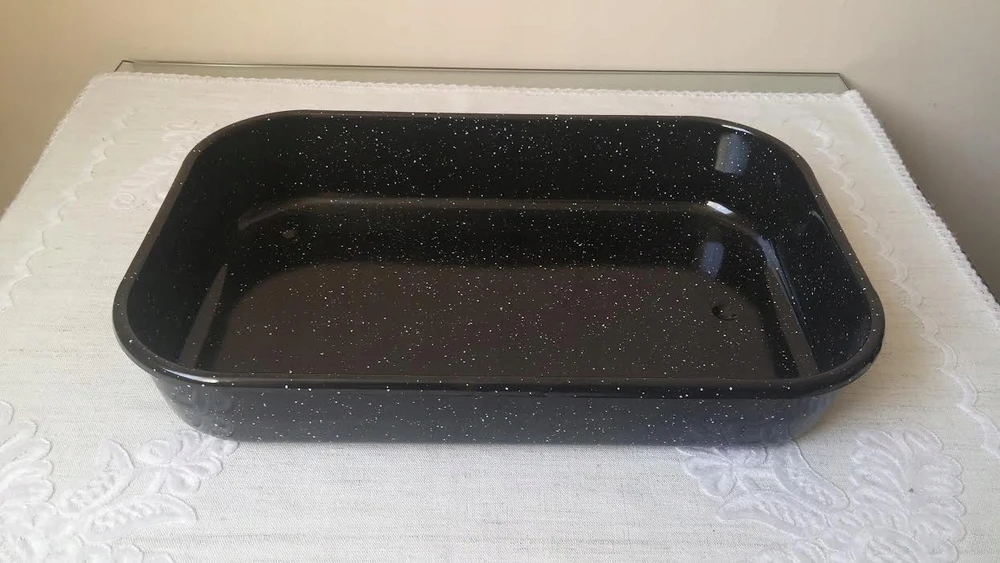 Artnik Emaliuota kepimo skarda 40 cm, kepimo skarda mėsai, bulvytėms ir troškiniams kepti