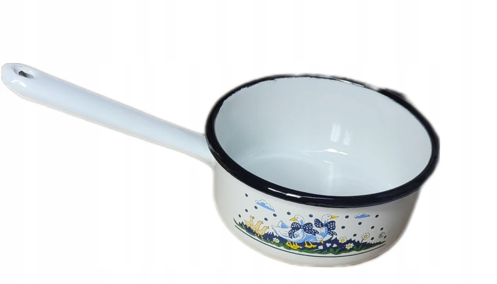 Artnik Retro puodas, emaliuotas, žemas, 0,75 L, vintažinis žąsų puodas