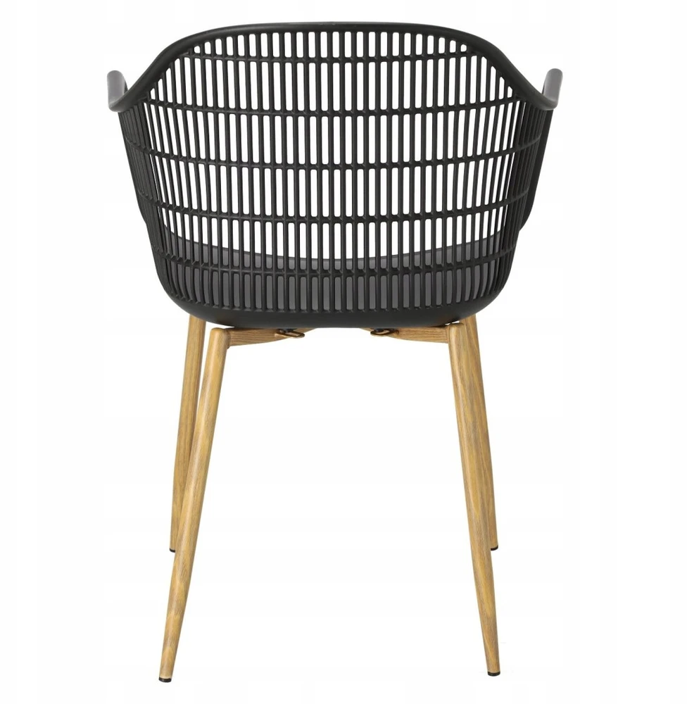 ArtPro ATRATINĖ KĖDĖ SU porankiais, JUODA, MODERNA, VALGOMUI, METALINĖ