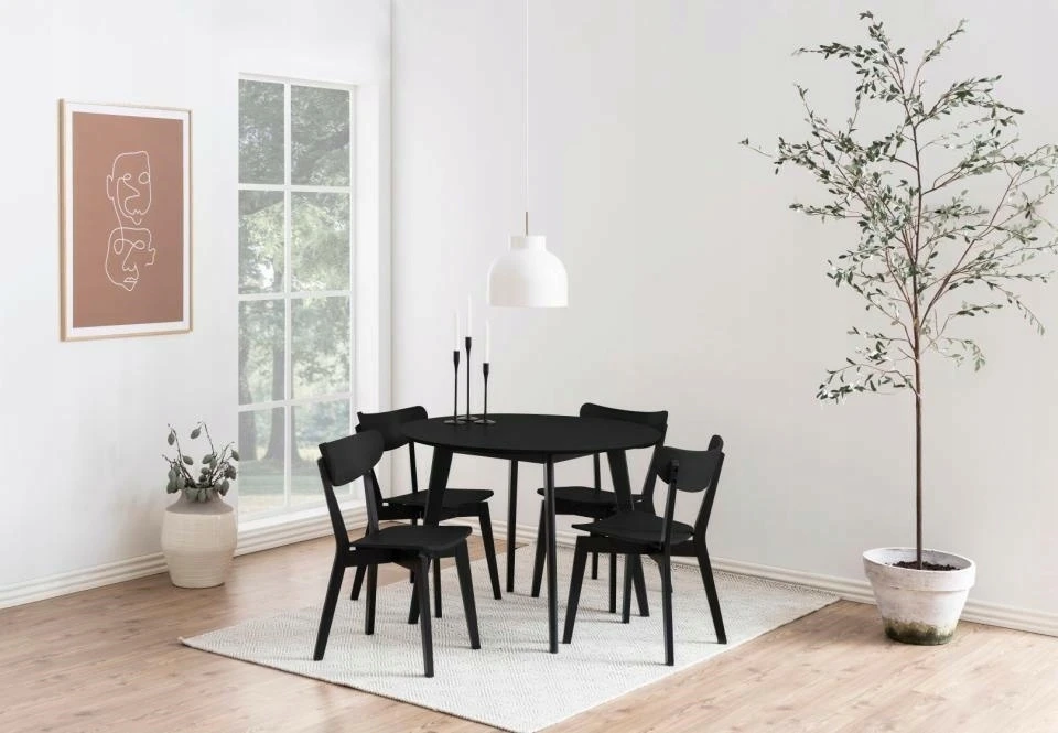 Artpro Juodas ROX KĖDĖ, RETRO, LOFTAS, MEDINĖ, VALGOMUI