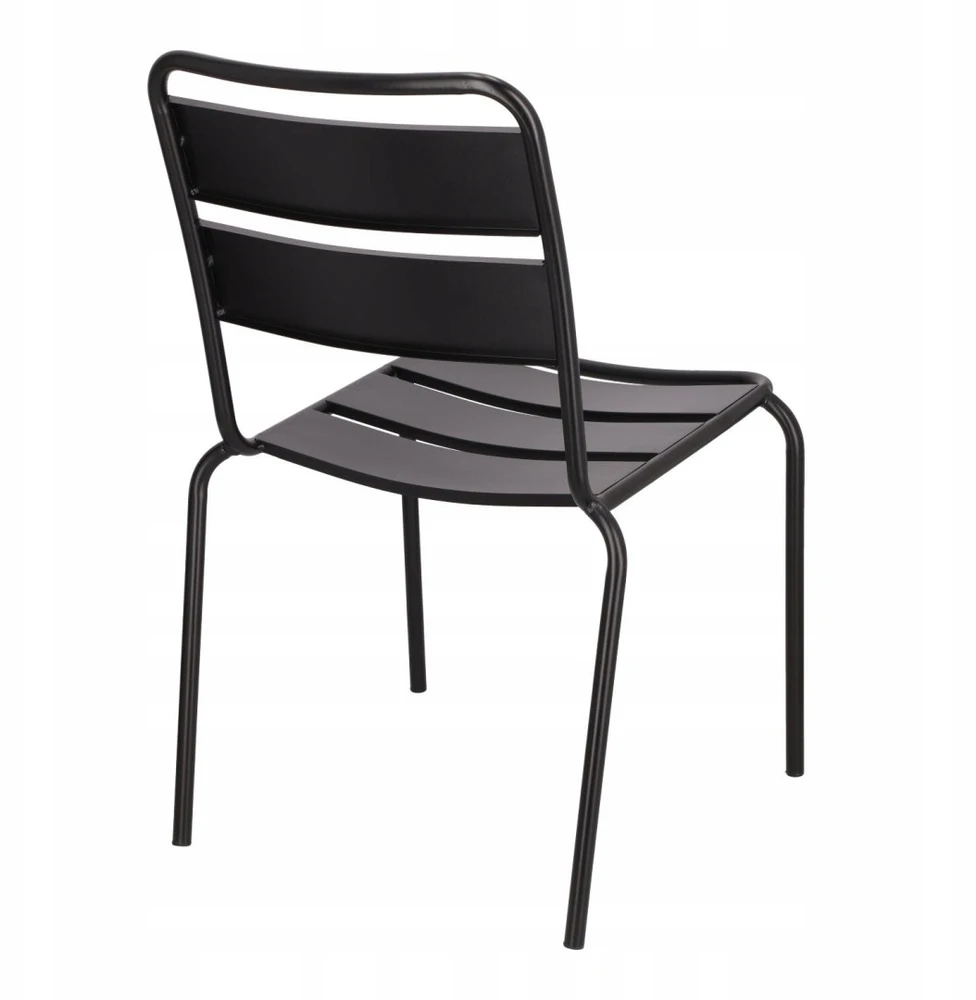 Artpro JUODOS METALINĖS SODO KĖDĖS, ILGUS, MODERNUS, SKIRTAS VIRTUVEI,