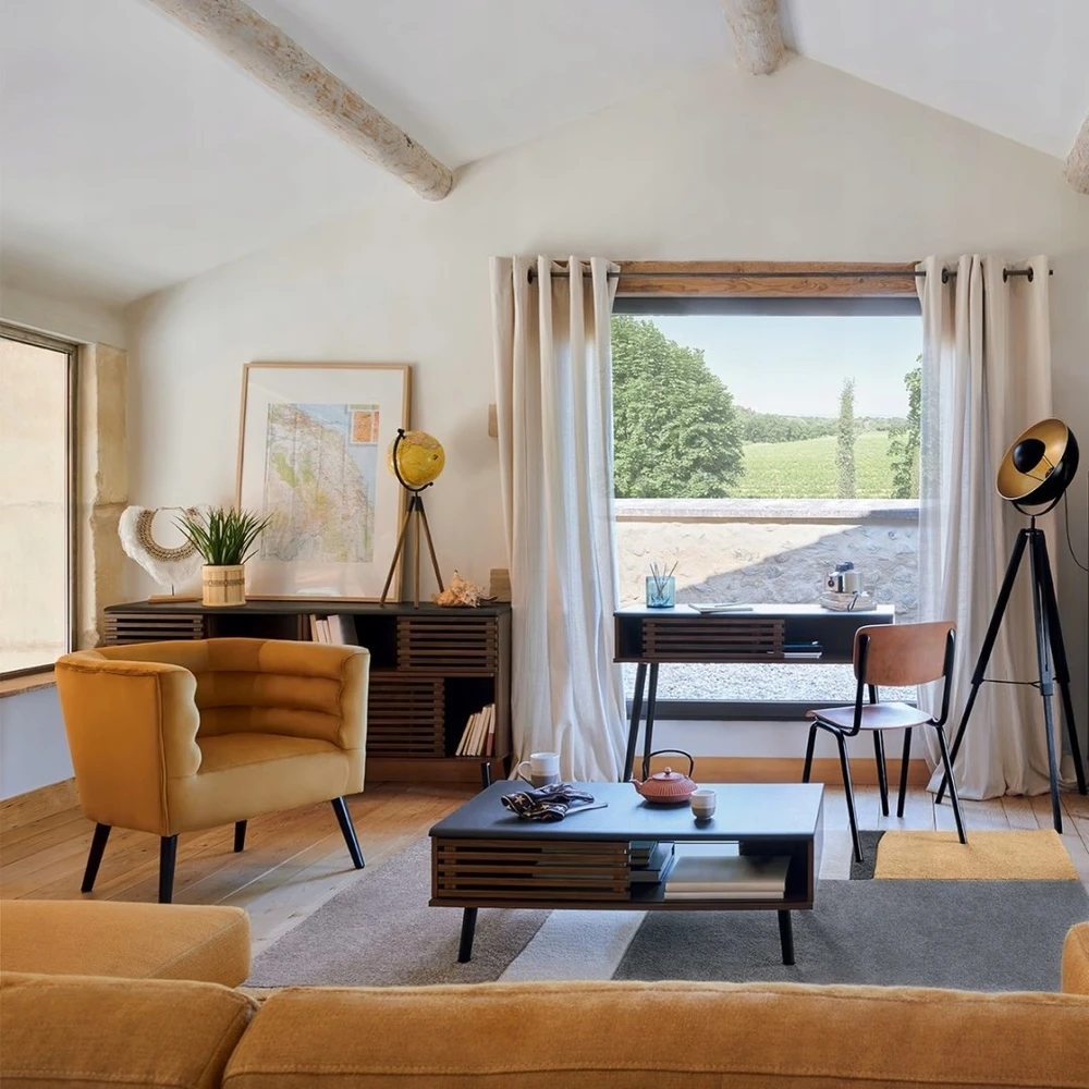 Artpro MEDINĖ KĖDĖ - RETRO LOFTAS, VALGOMUI, METALINĖS KOJĖS, UOSINĖ, RUDA