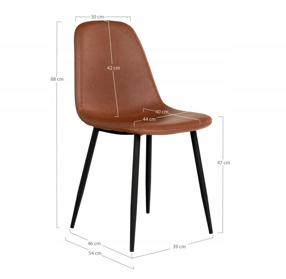 Artpro MINŠTA RUDA SCANDI LOFT KĖDĖ, VALGOMUI, SVETAINEI, MODERNA