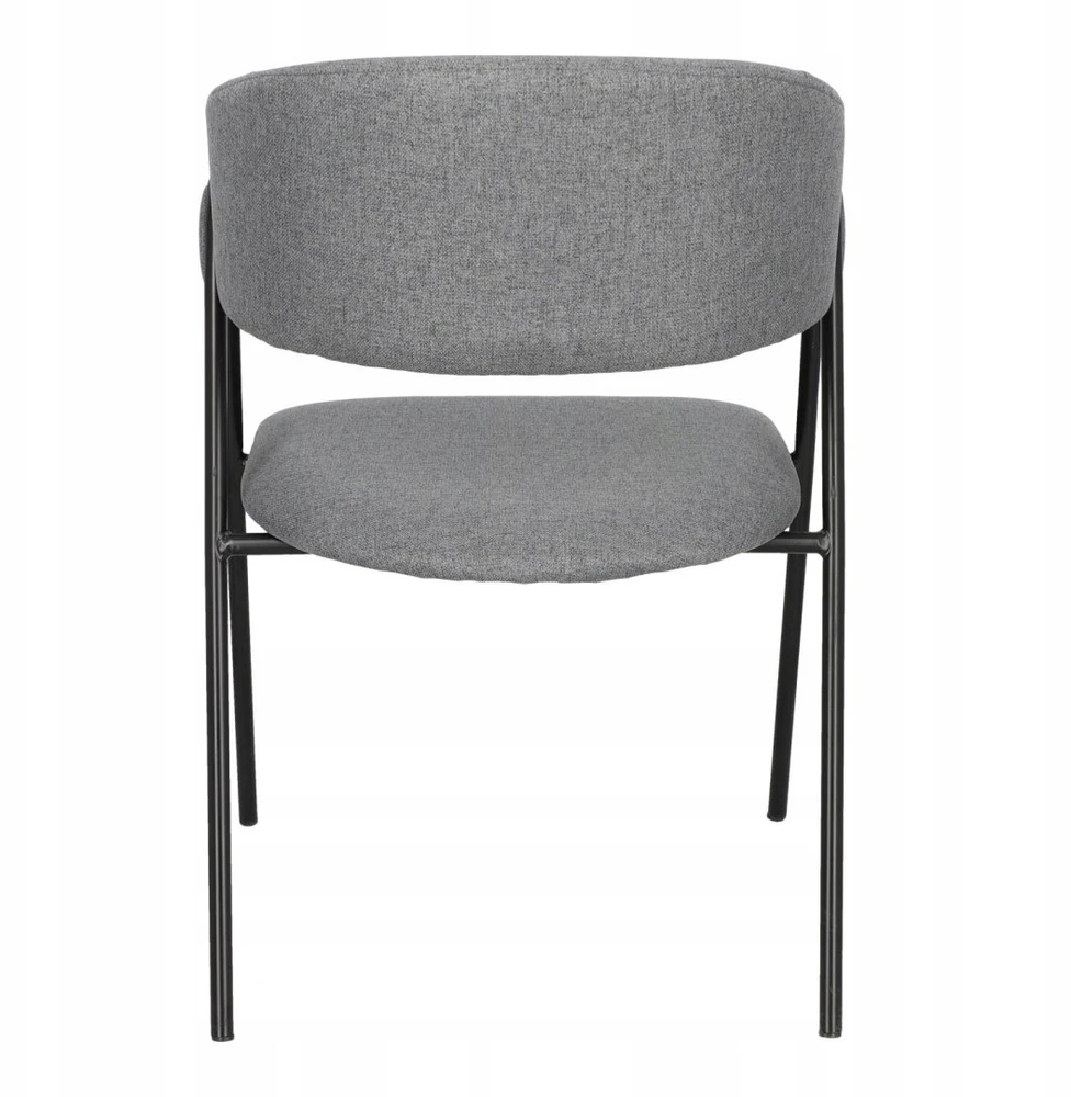 Artpro MODERNI PILKA LARISA LOFT KĖDĖ, Juodas METALAS, VALGOMUI, SVETAINEI