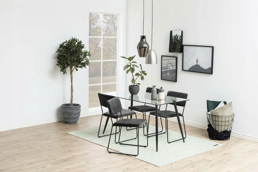 Artpro MODERNUS GLAMOUR VIC KĖDĖS, TAMSIAI PILKA, METALAS, SLIDŽIAI, VALGOMOSIUI