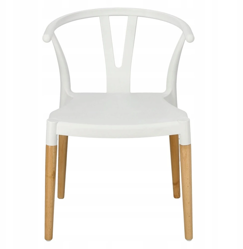 Artpro Wishbone kėdė, balta, elegantiška, paprasta, solidi, skirta virtuvei arba valgomajam