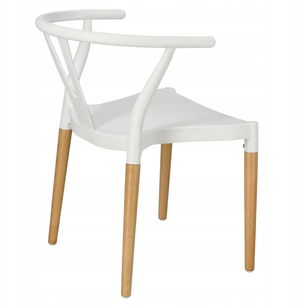 Artpro Wishbone kėdė, balta, elegantiška, paprasta, solidi, skirta virtuvei arba valgomajam