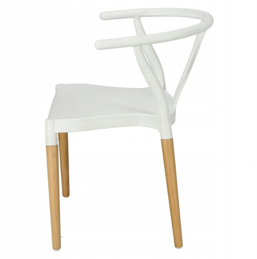 Artpro Wishbone kėdė, balta, elegantiška, paprasta, solidi, skirta virtuvei arba valgomajam