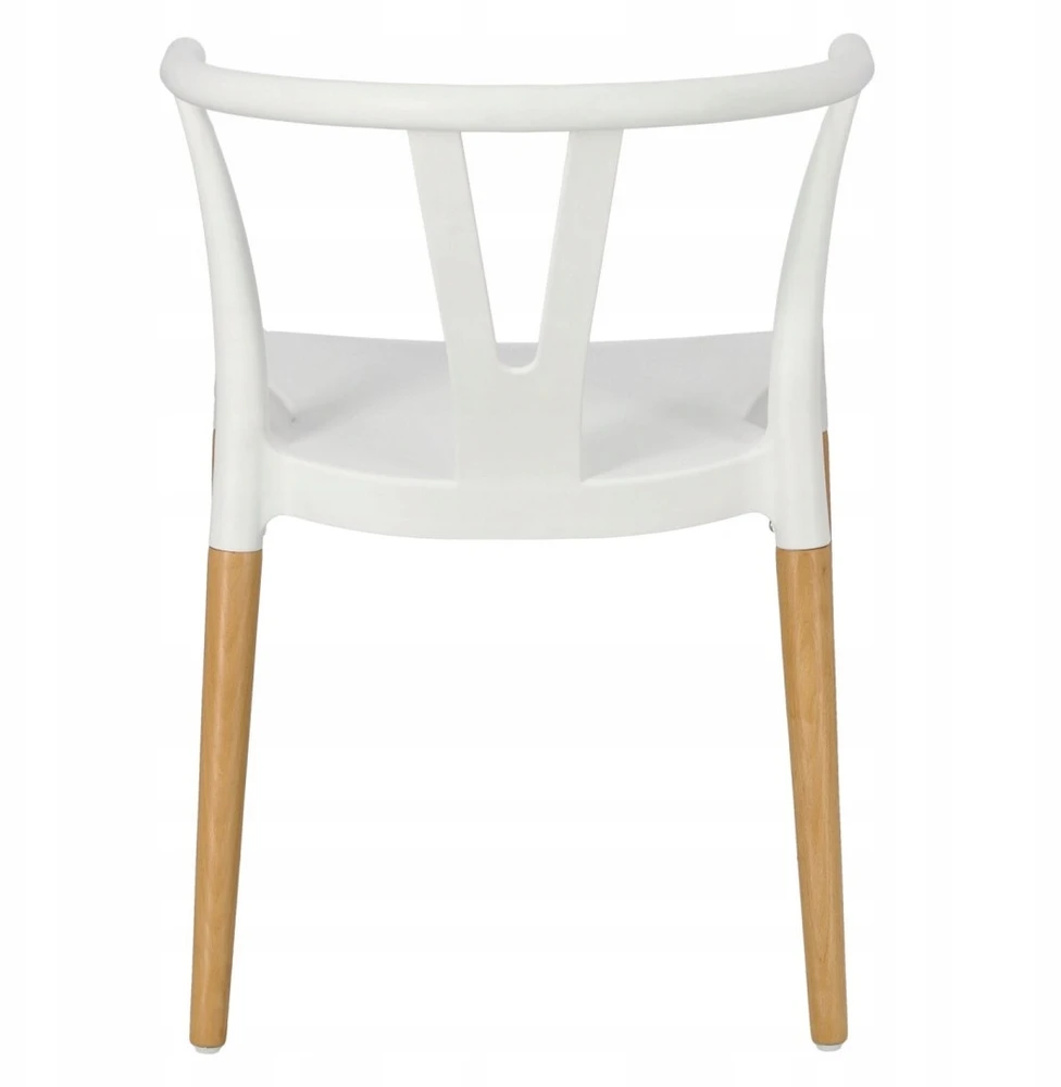 Artpro Wishbone kėdė, balta, elegantiška, paprasta, solidi, skirta virtuvei arba valgomajam