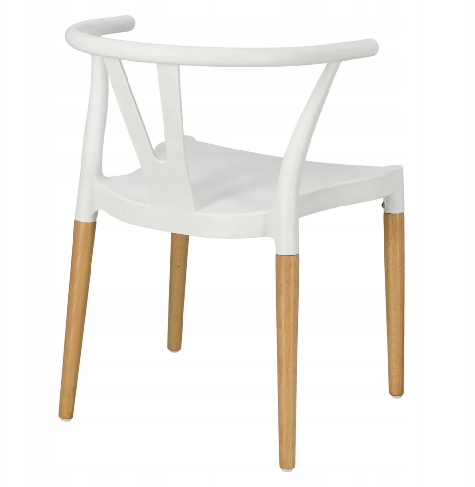 Artpro Wishbone kėdė, balta, elegantiška, paprasta, solidi, skirta virtuvei arba valgomajam