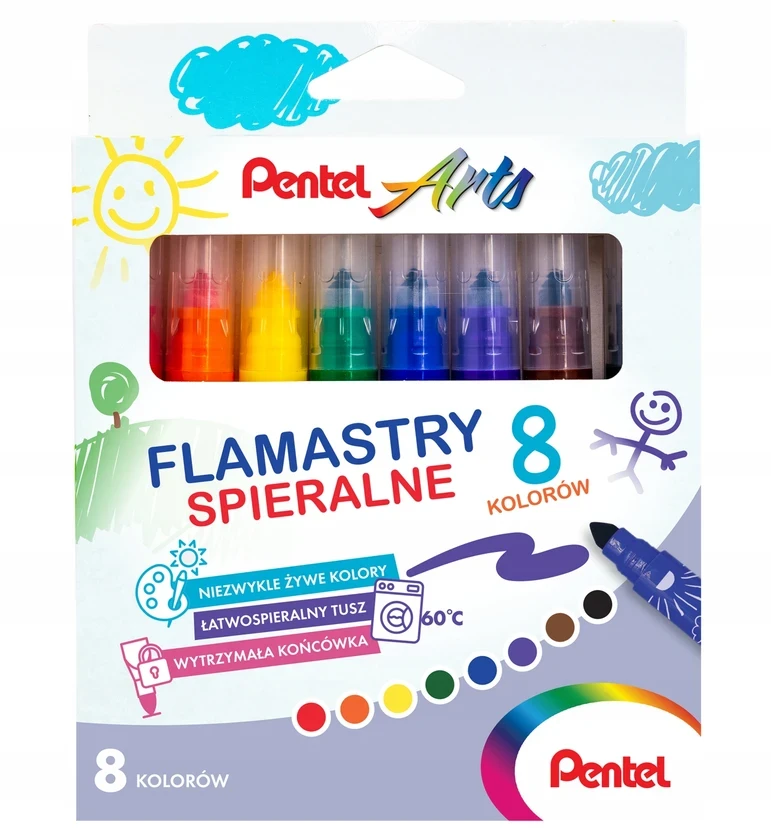 ARTS PENTEL nutrinami žymekliai, 8 spalvos