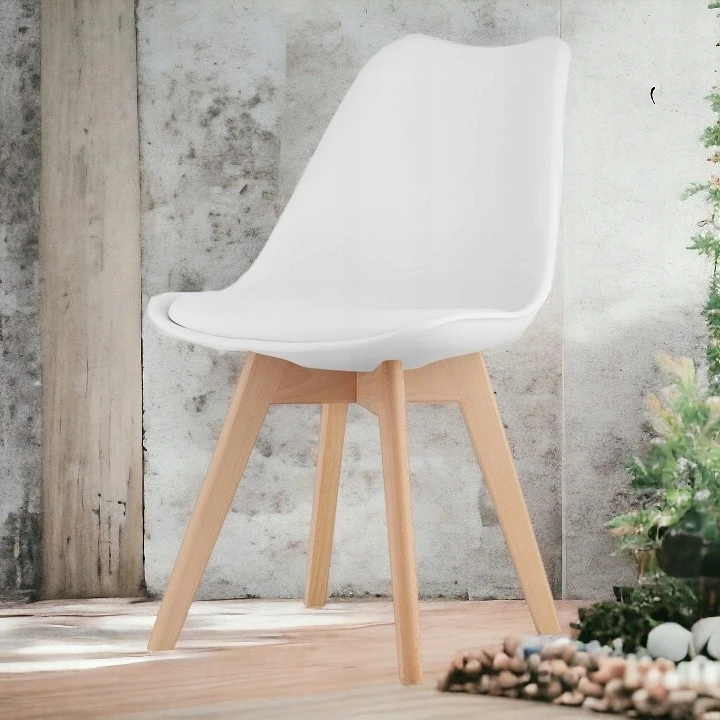 Artseries Balta skandinaviška kėdė su Provanso pagalvėle PREMIUM Kitchen Living Room
