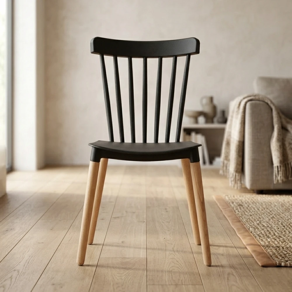 Artseries Krzesło Skandynawskie LOFT Juoda Jadalniane Ażurowe Klasyczne KRZESŁA x4