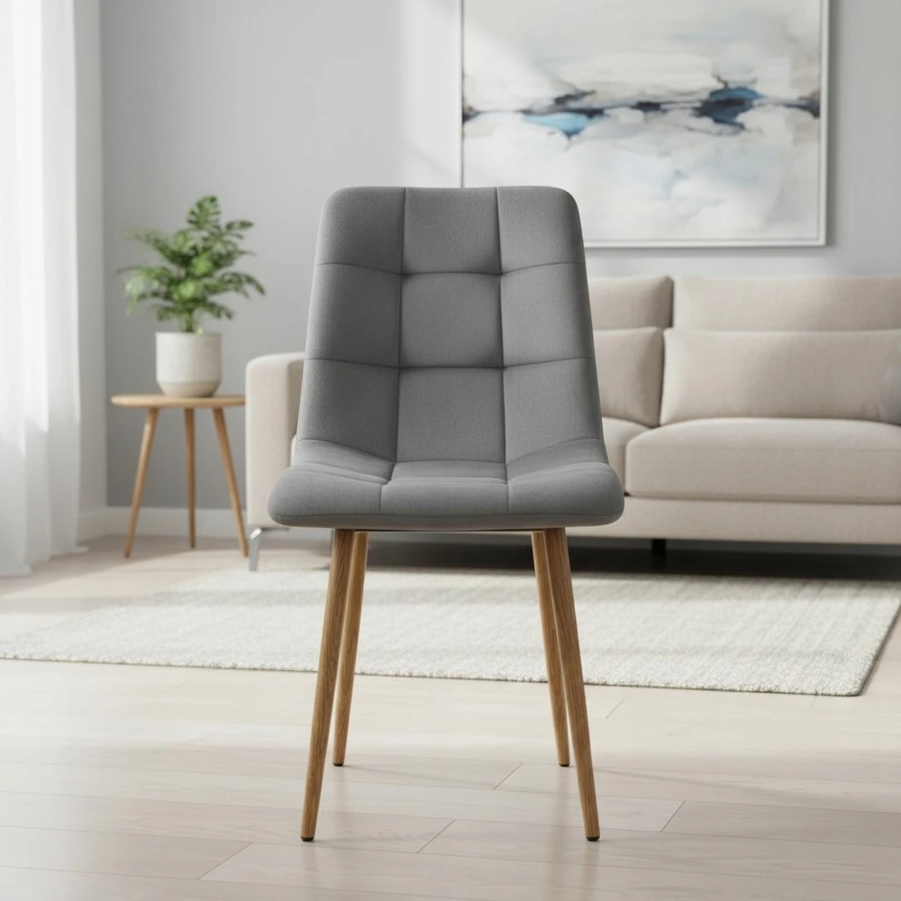 Artseries Minkšta aksominė kėdė Pilka Velvet Ruda skandinaviškos kojos