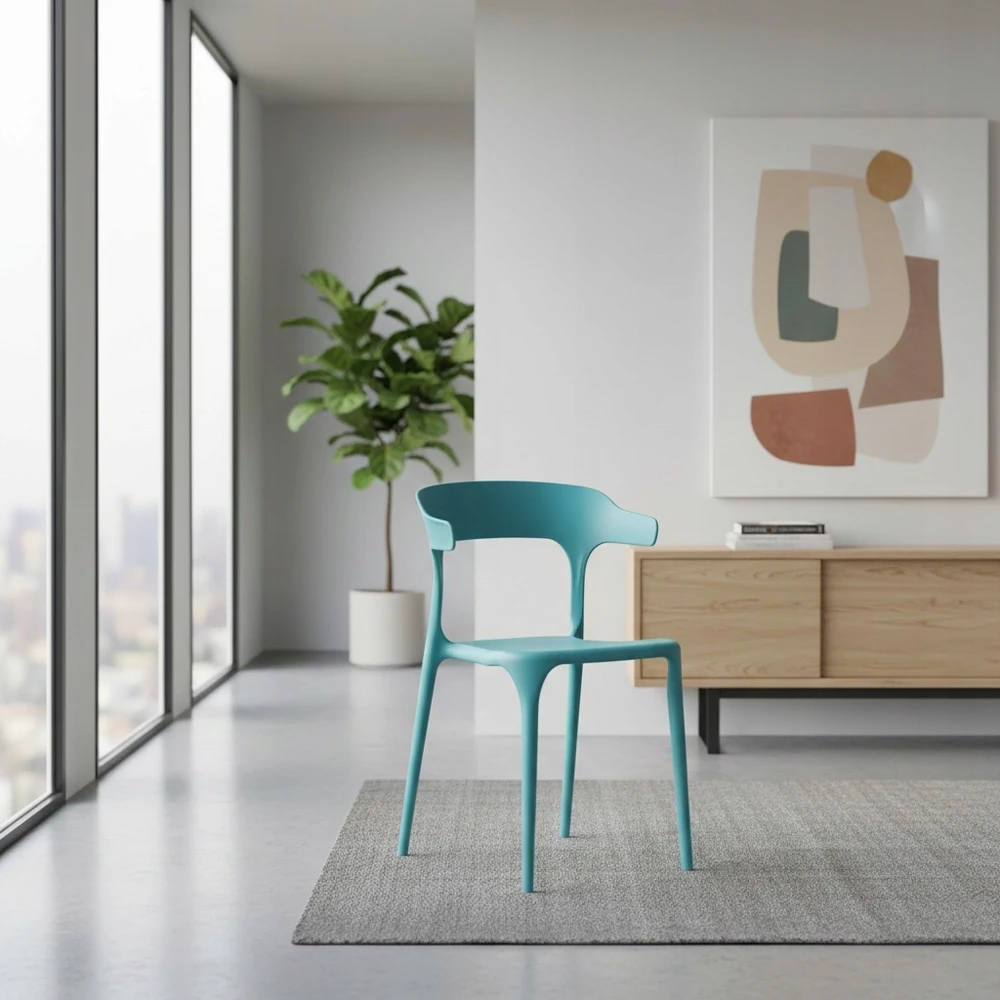 Artseries Moderni ažūrinė kėdė, turkio spalvos fotelis svetainei, virtuvei, sodui, bistro