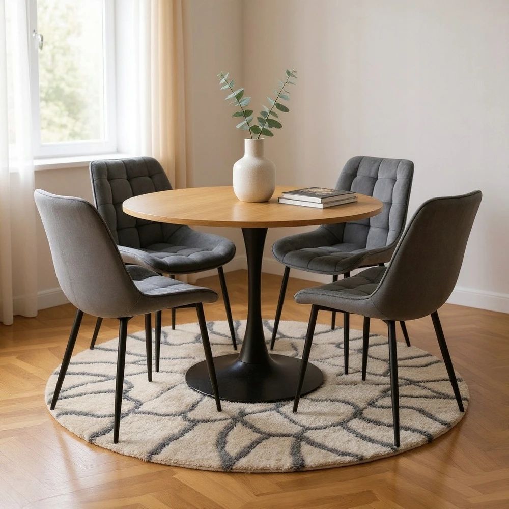 Artseries MODERNI PILKA AKSOMINĖ MINŠTA AKSOMINĖ KĖDĖ SVETAINEI IKI 86cm