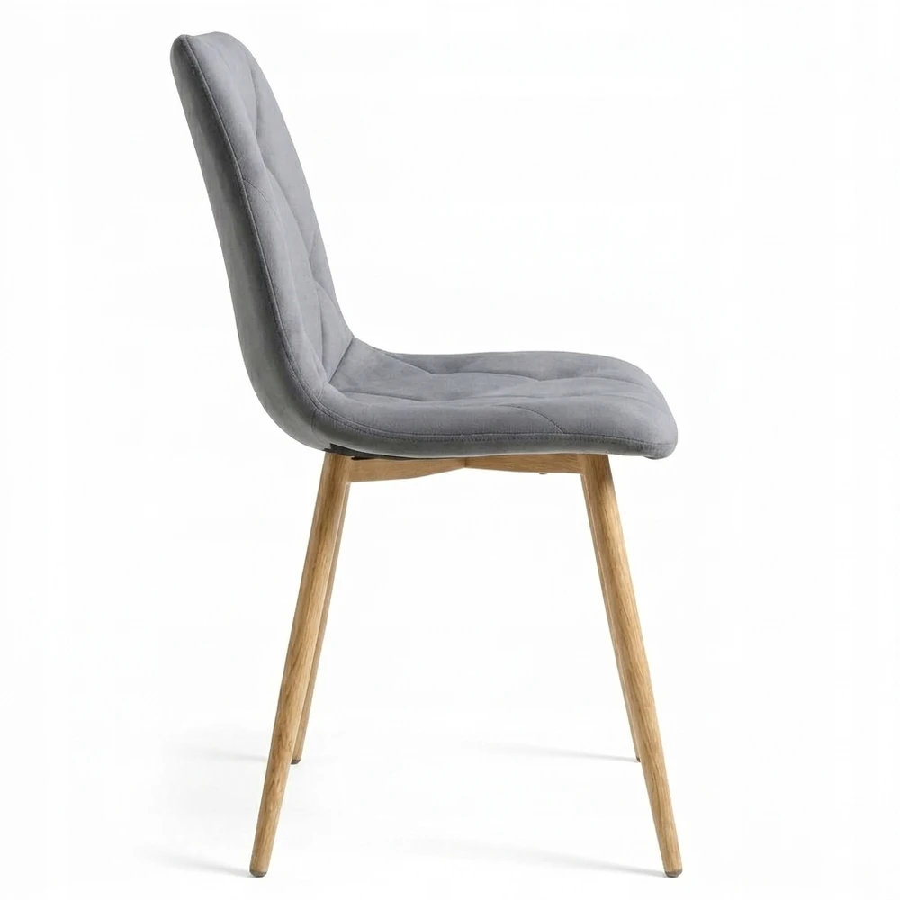 Artseries Veliūrinė kėdė Pilka LOFT Scandinavian Brown Legs Svetainės valgomasis