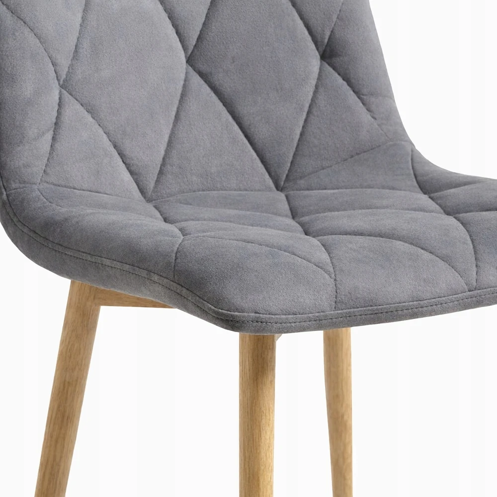 Artseries Veliūrinė kėdė Pilka LOFT Scandinavian Brown Legs Svetainės valgomasis