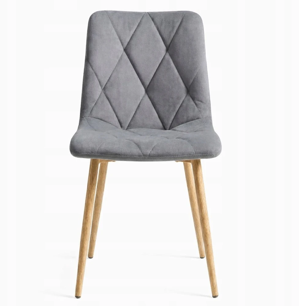Artseries Veliūrinė kėdė Pilka LOFT Scandinavian Brown Legs Svetainės valgomasis