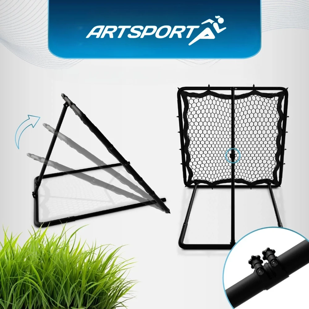 Juskys Artsport Futbolo atmušimo treniruoklis Power Pass 100x100x97 cm juodas